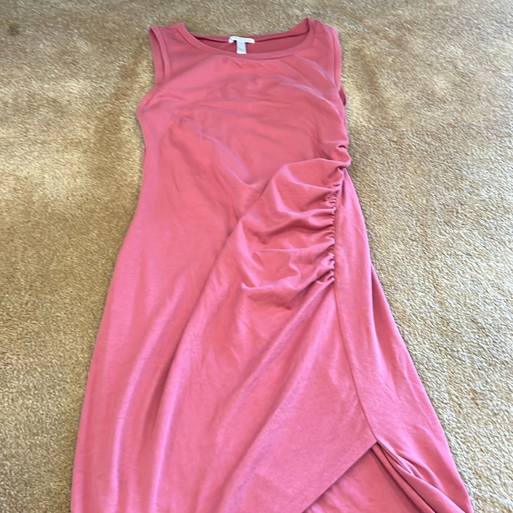 Flattering!!!!   T shirt dress.  Fun detail.